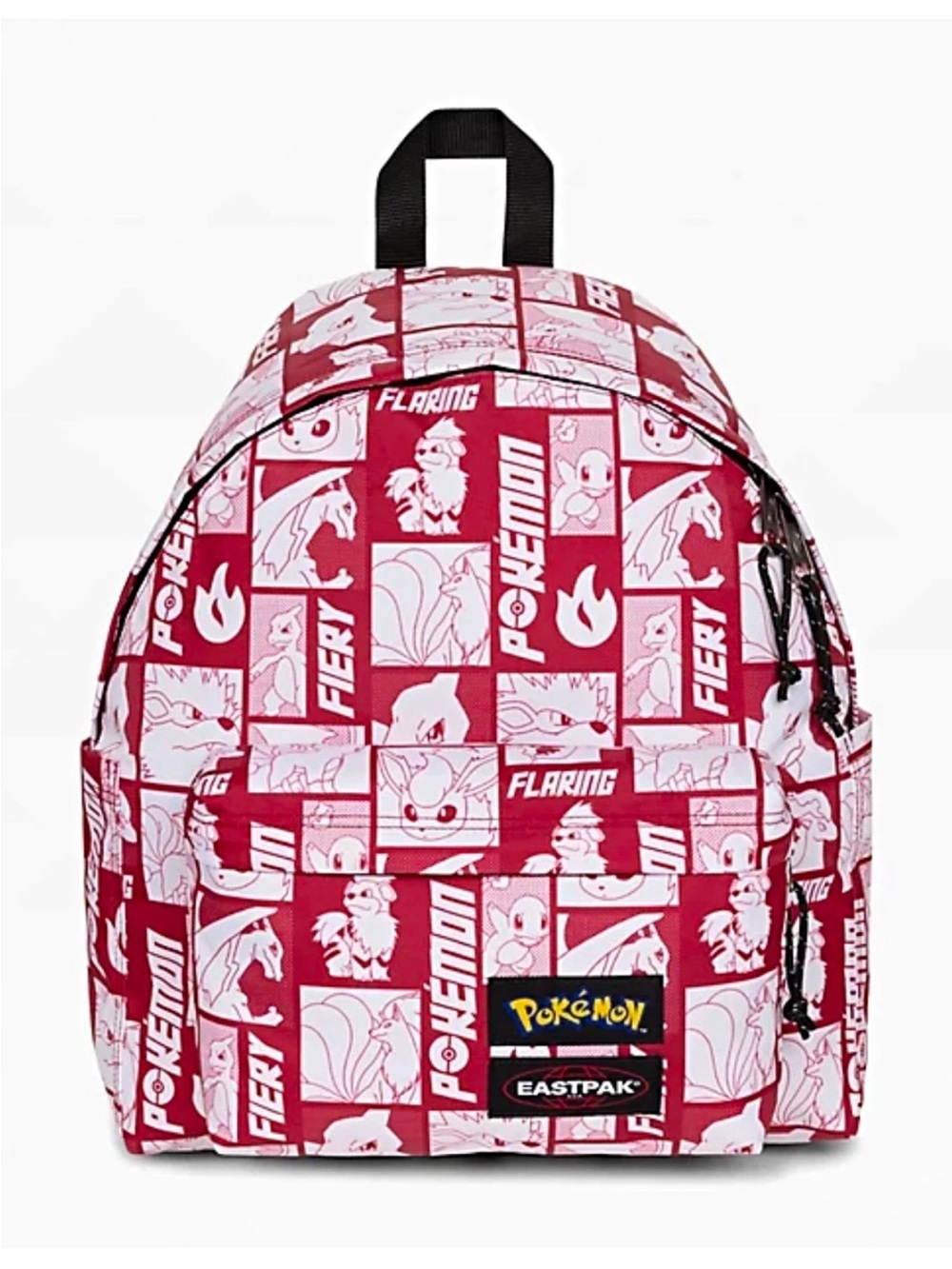EASTPAK x Pokémon Graphic Print Backpack Red/White Zip Front Pocket Bottle